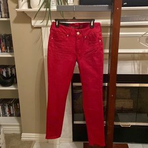 Red skinny stretchy size 10